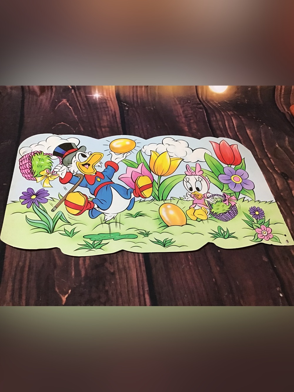 Vintage Disney duck tales Scrooge Duck Easter die cut wall decor